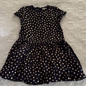 Crewcuts Black and Gold Polka Dot Kids Dress